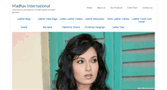 Desktop Screenshot of madhavleatherhouse.com