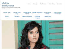 Tablet Screenshot of madhavleatherhouse.com
